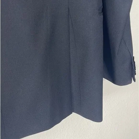 ARMANI COLLEZIONI MEN'S SINGLE BREASTEDBLACKWOOL BLAZERSIZE 40R